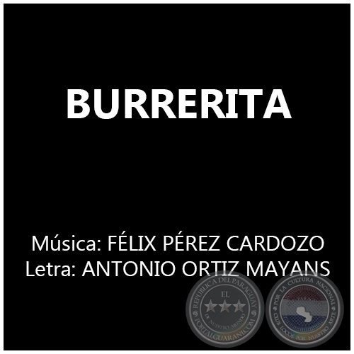 BURRERITA - Letra: ANTONIO ORTIZ MAYANS